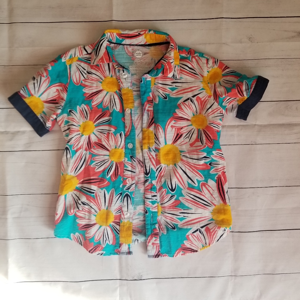 🍎5 for$30🍎 Wonder Nation Hawaiian shirt size S